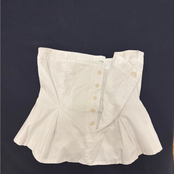 White Strapless Peplum Top - Picture 4 of 6